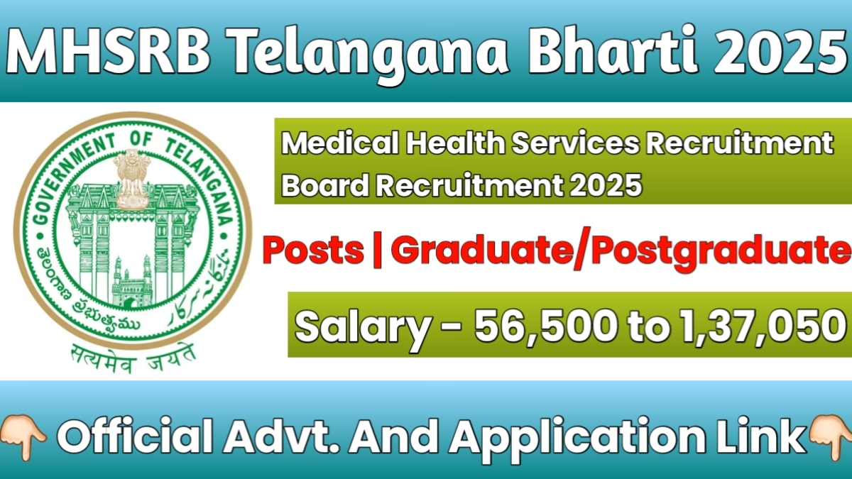 MHSRB Telangana Civil Assistant Surgeon Recruitment 2025