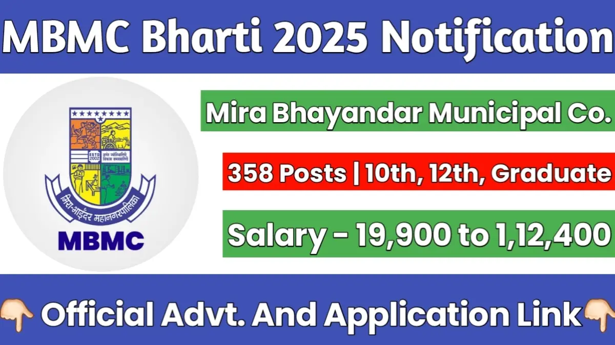 Mira Bhayandar Municipal Corporation Recruitment 2025